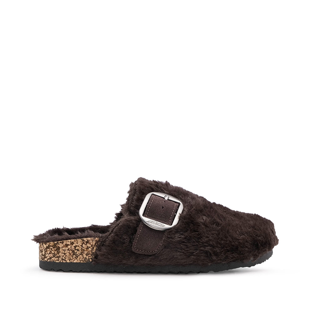 Chinelo Casual Mulher Camurça Castanho