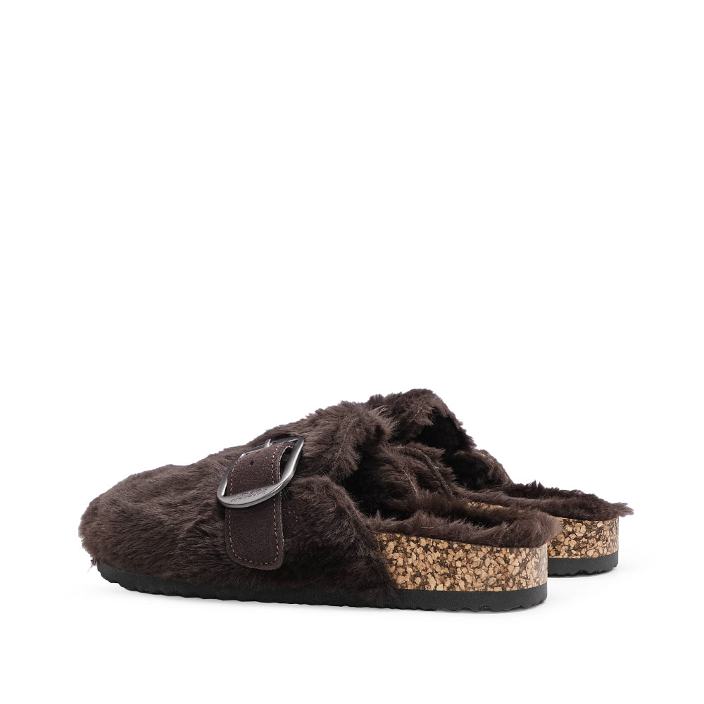 Chinelo Casual Mulher Camurça Castanho