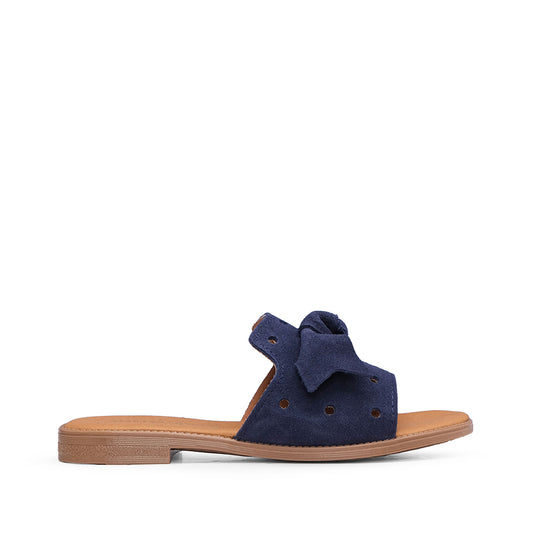 Chinelo Casual Mulher Camurça Azul
