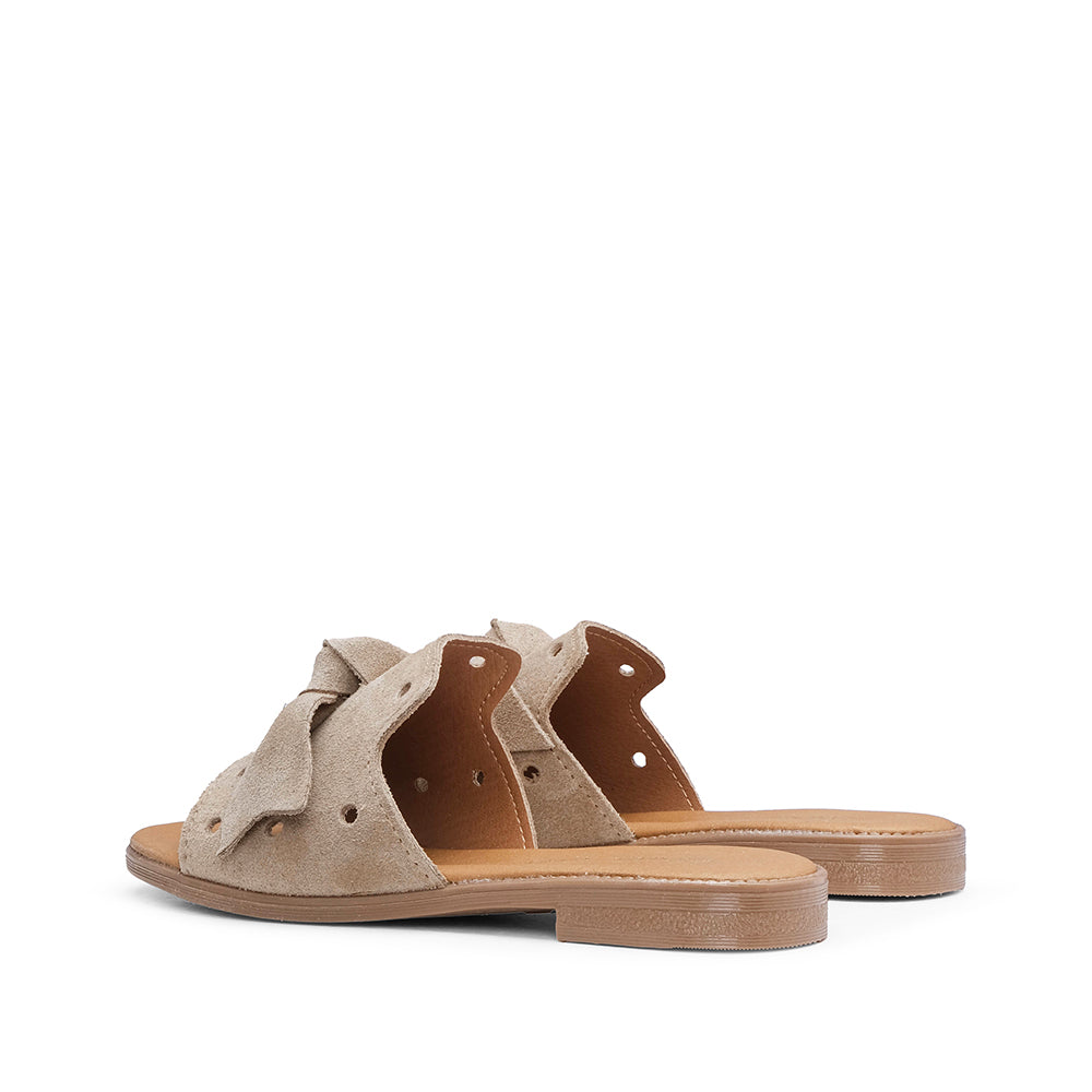 Chinelo Casual Mulher Camurça Taupe