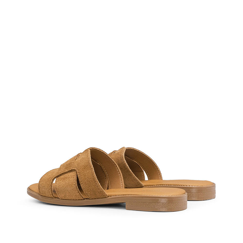 Chinelo Casual Mulher Camurça Camel