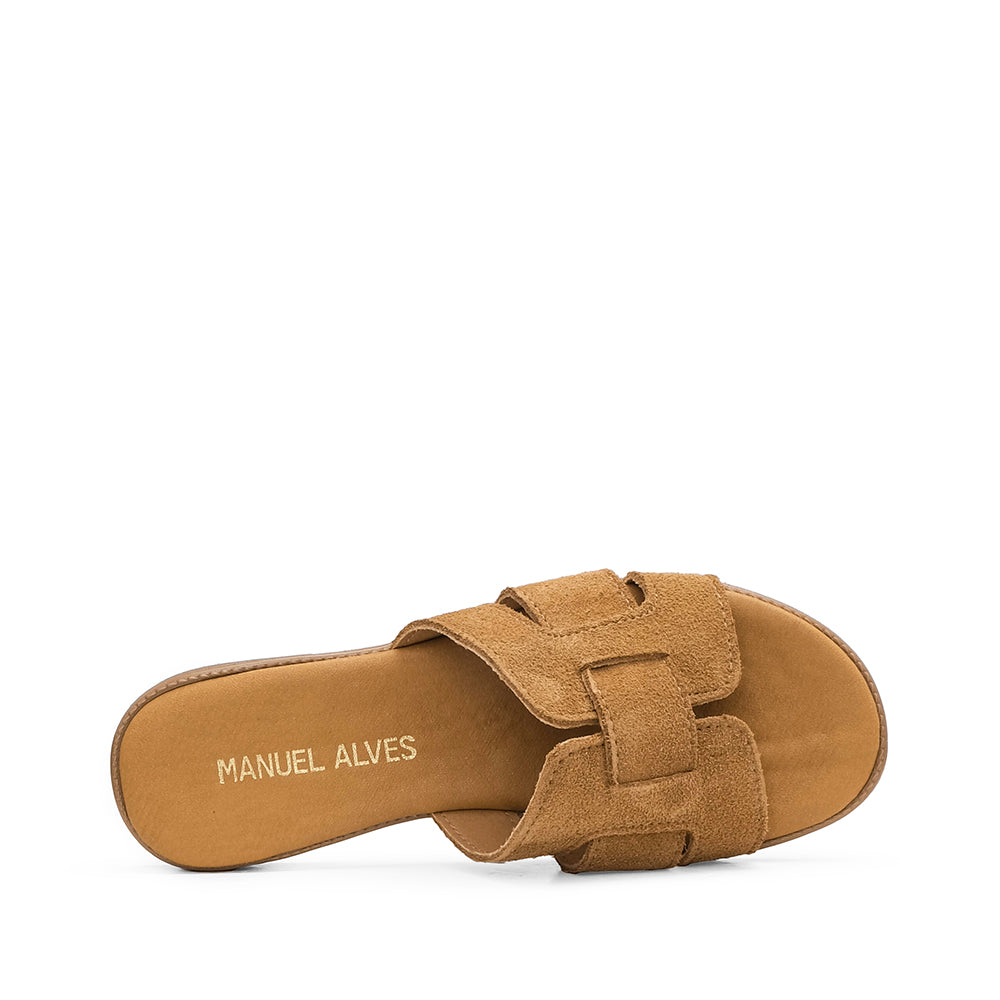 Chinelo Casual Mulher Camurça Camel