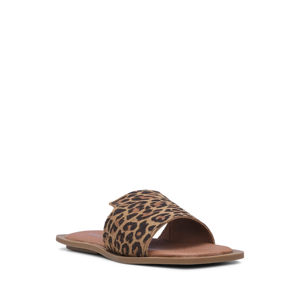 Chinelo Casual Mulher Camurça Leopardo