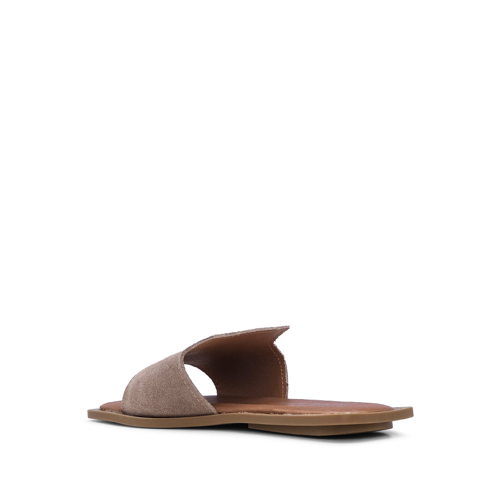 Chinelo Casual Mulher Camurça Taupe