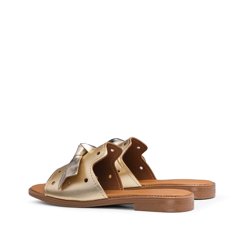 Chinelo Casual Mulher Metalizado Dourado