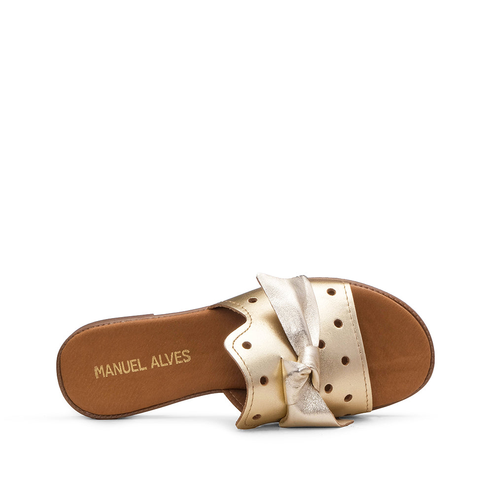 Chinelo Casual Mulher Metalizado Dourado