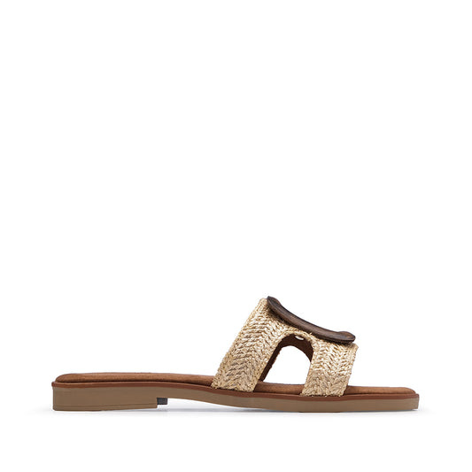Chinelo Casual Mulher Dourado