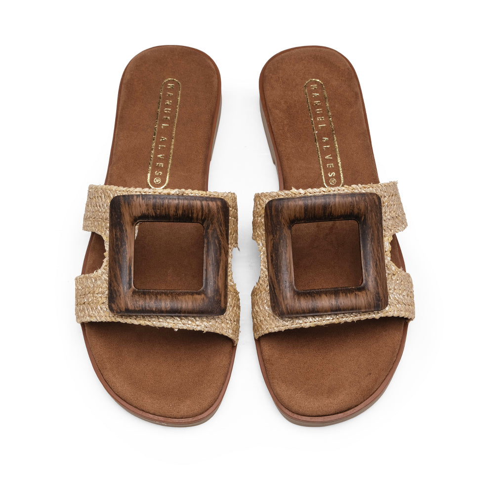 Chinelo Casual Mulher Dourado