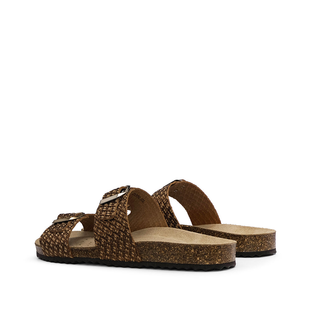 Chinelo Casual Mulher Gravado Bronze