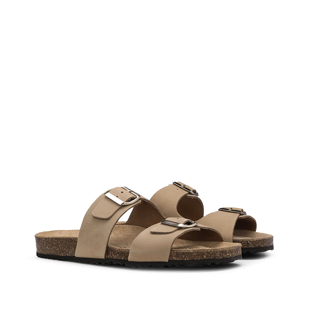 Chinelo Casual Mulher Metalizado Taupe