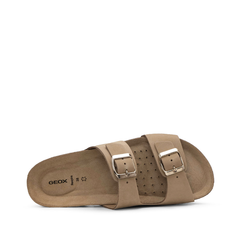 Chinelo Casual Mulher Metalizado Taupe