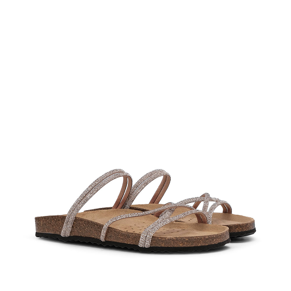 Chinelo Casual Mulher Ouro Rosa