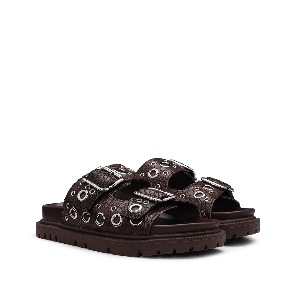 Chinelo Casual Mulher Castanho