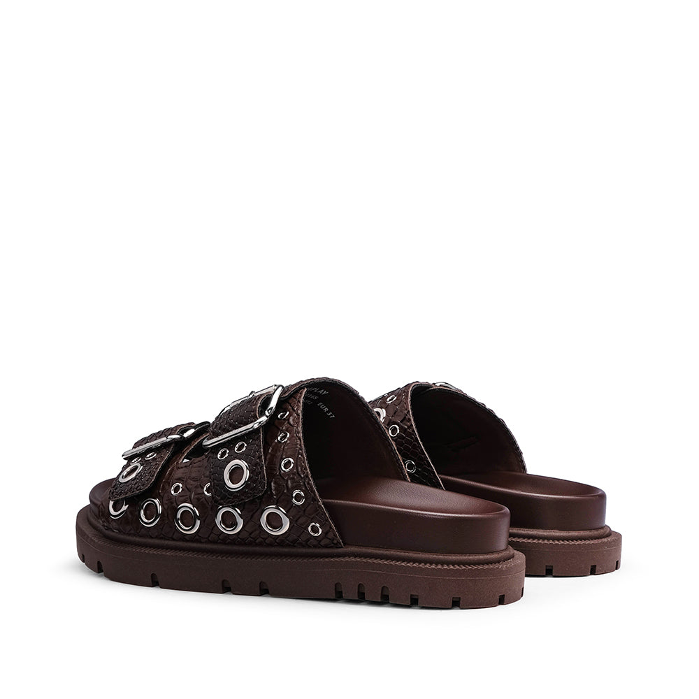 Chinelo Casual Mulher Castanho