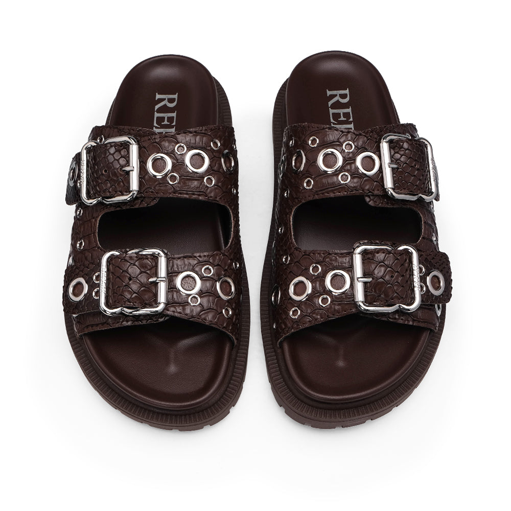 Chinelo Casual Mulher Castanho