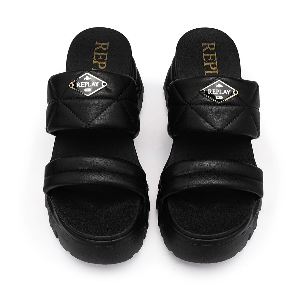 Chinelo Plataforma Mulher Preto