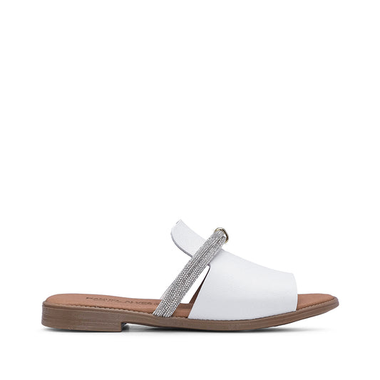 Chinelo Com Glitter Casual Mulher Pele Branco