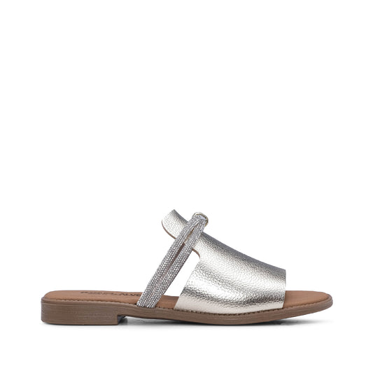 Chinelo Com Glitter Casual Mulher Metalizado Dourado
