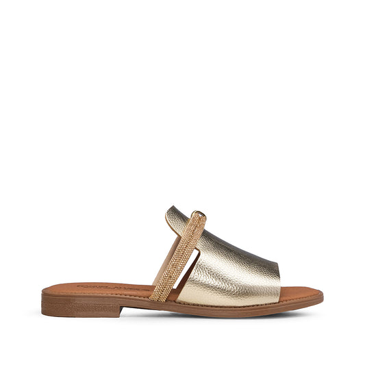 Women's Casual Glitter Flip Flops Metallic Gold