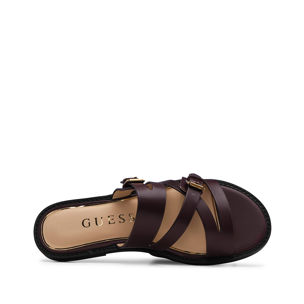 Chinelo Salto Raso Mulher Bordeaux