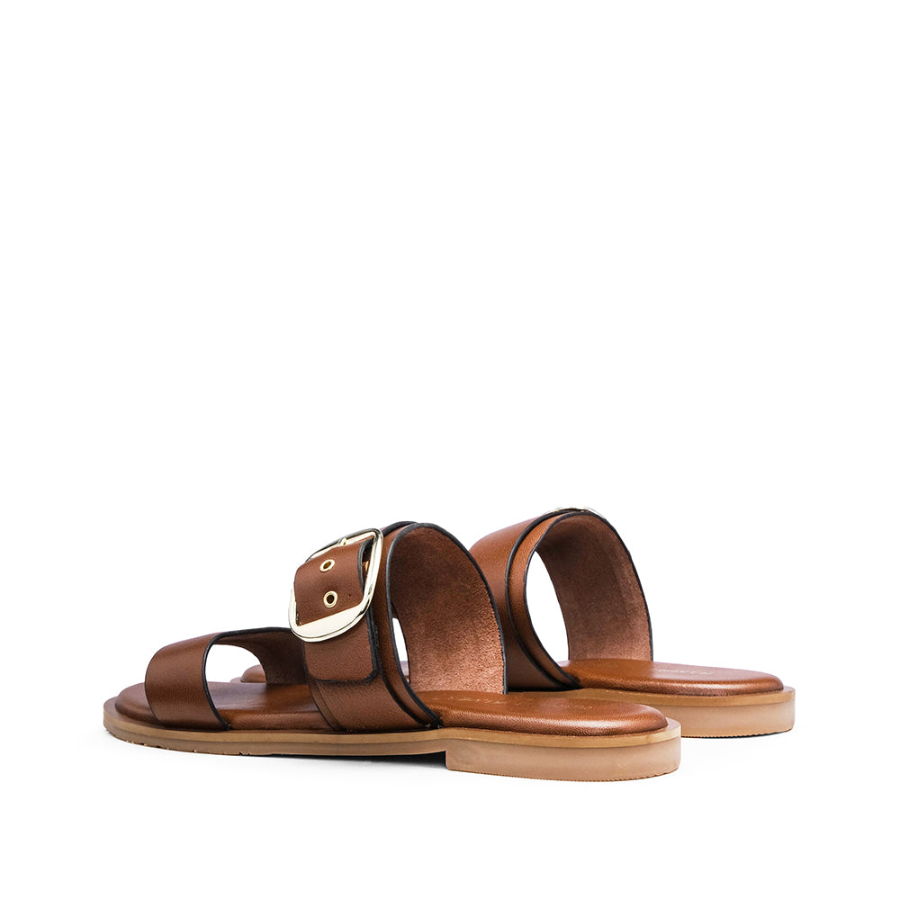 Chinelo Casual Mulher Pele Camel