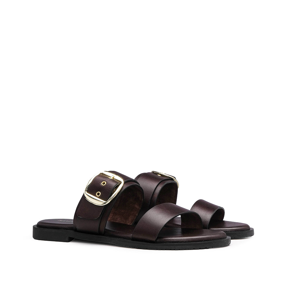 Chinelo Casual Mulher Pele Castanho
