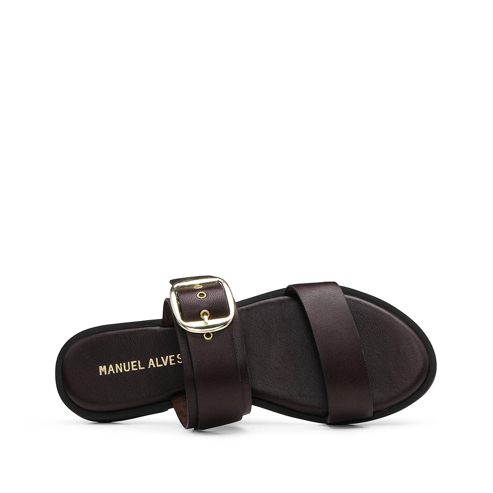 Chinelo Casual Mulher Pele Castanho