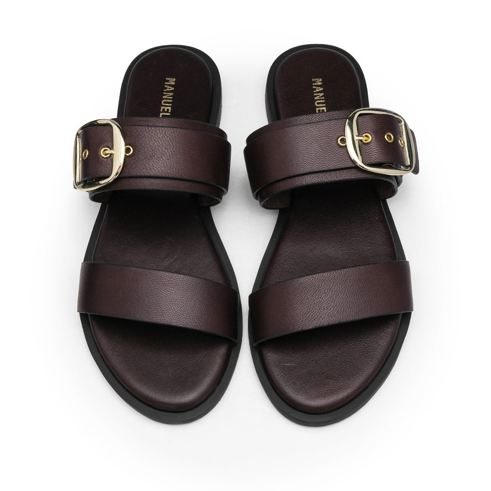 Chinelo Casual Mulher Pele Castanho