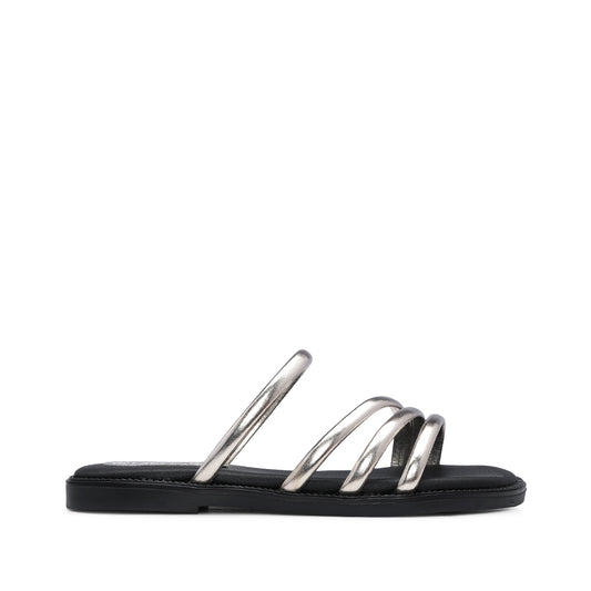 Chinelo Casual Mulher Metalizado Dourado