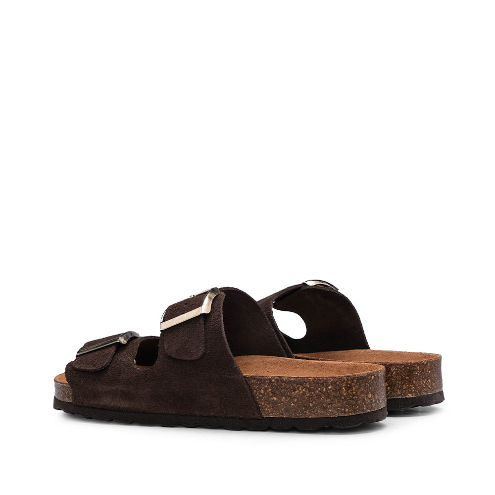 Chinelo Casual Mulher Camurça Castanho