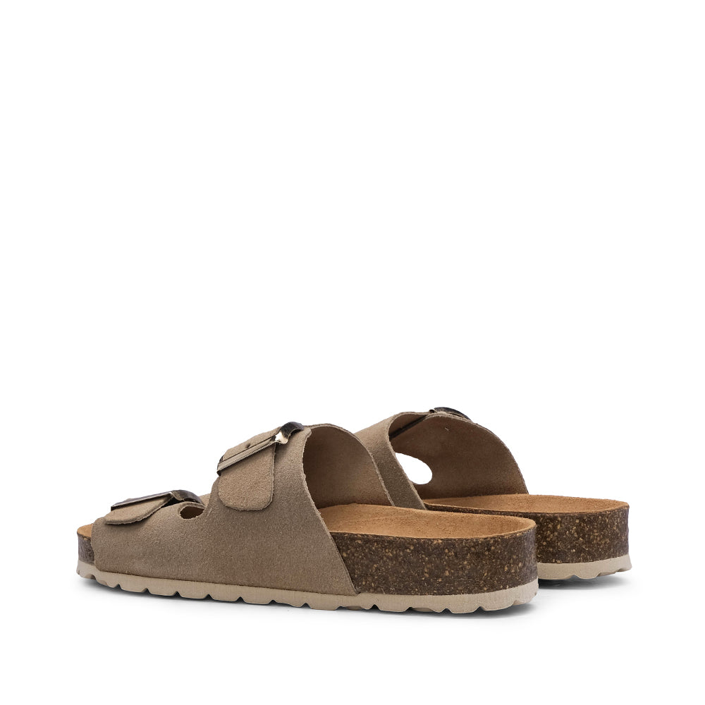 Chinelo Casual Mulher Camurça Taupe