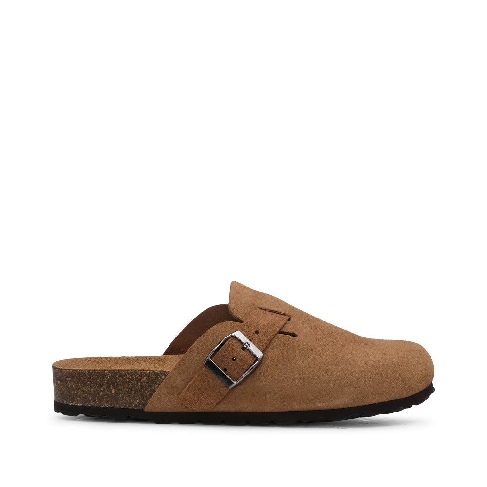 Chinelo Salto Raso Mulher Camurça Camel