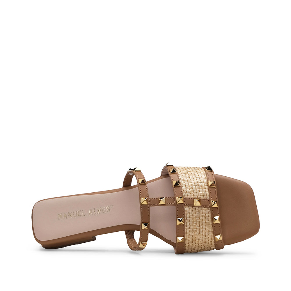 Chinelo Casual Mulher Camel