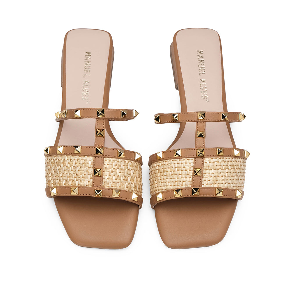 Chinelo Casual Mulher Camel