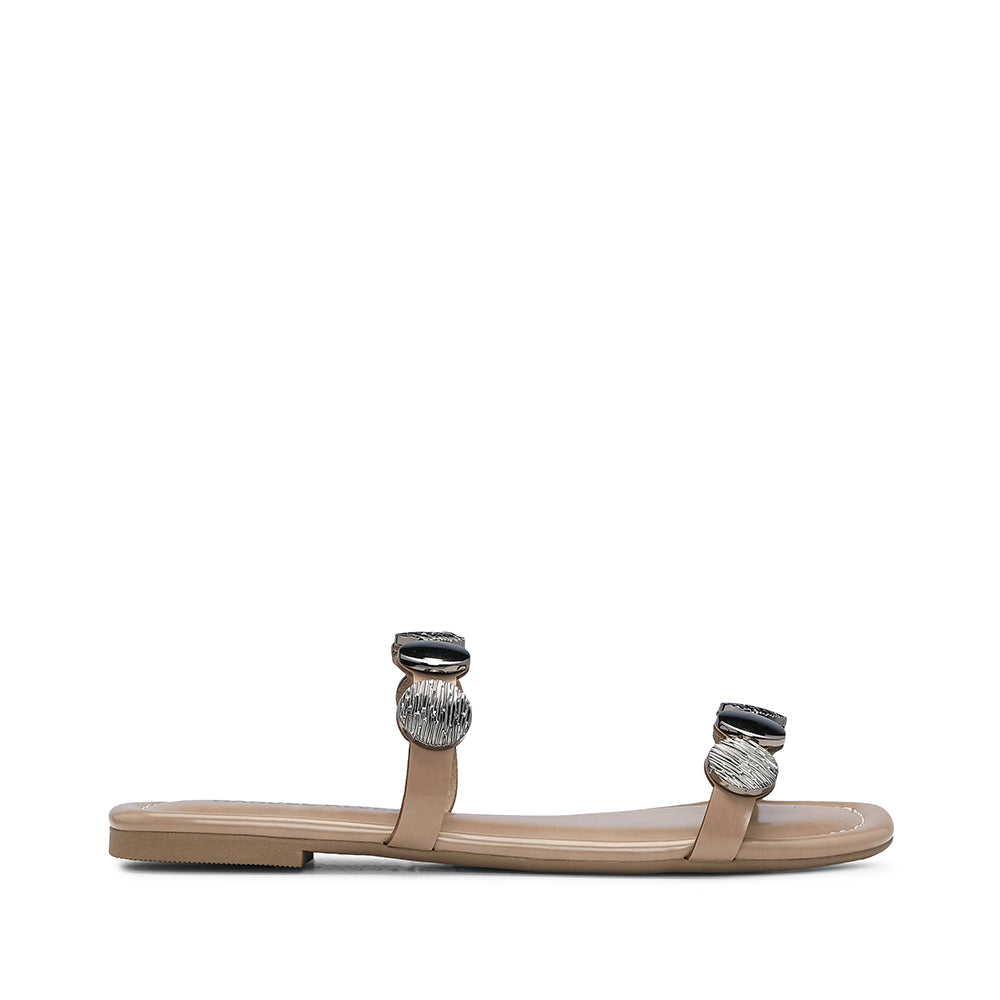 Chinelo Casual Mulher Taupe