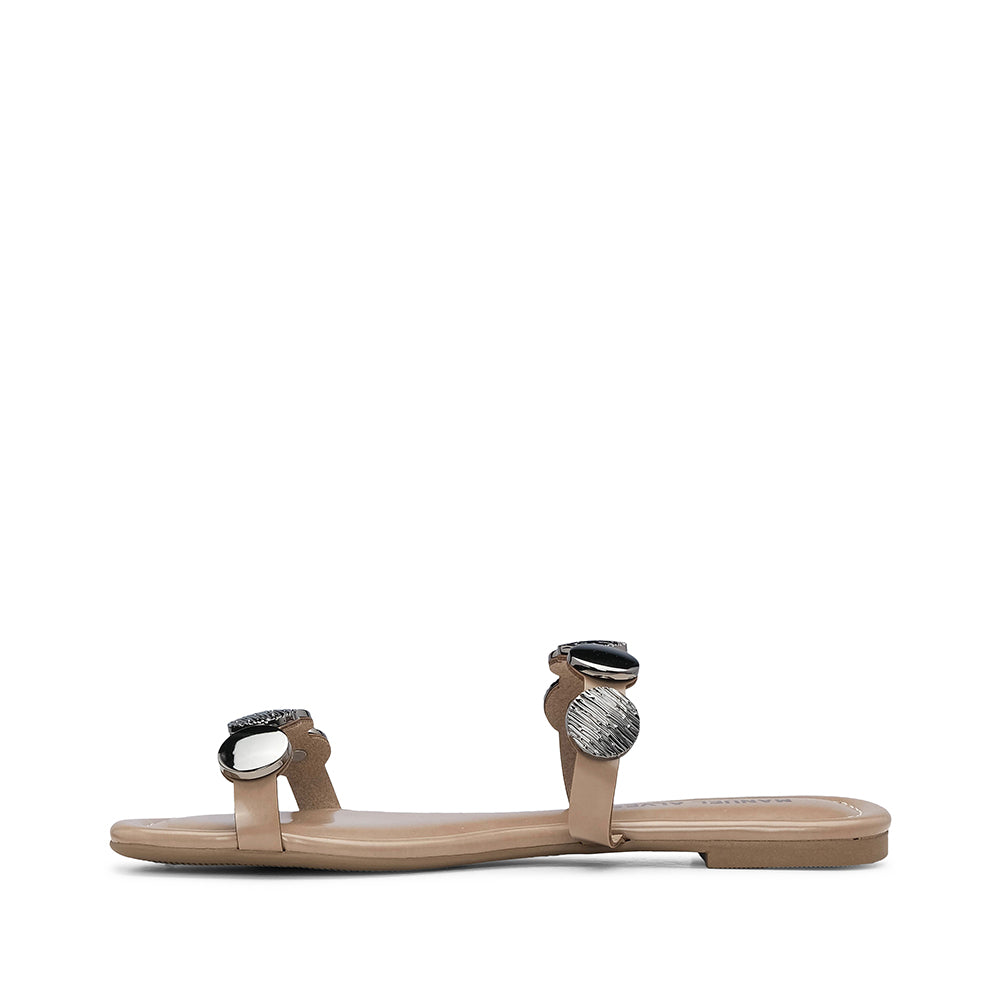 Chinelo Casual Mulher Taupe