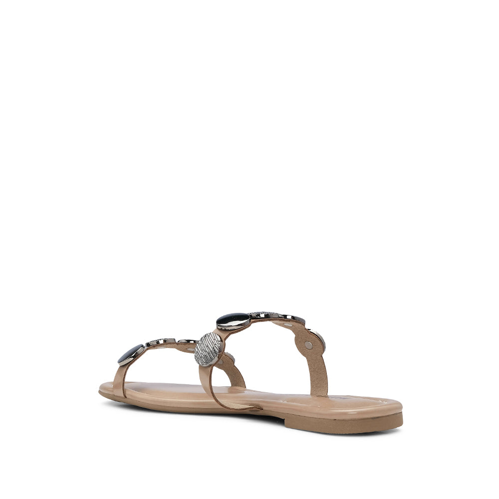 Chinelo Casual Mulher Taupe