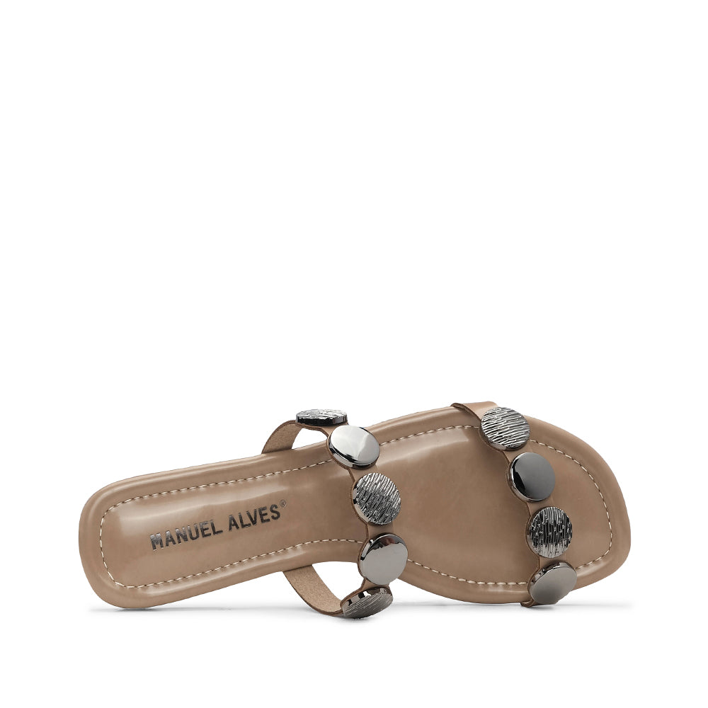 Chinelo Casual Mulher Taupe