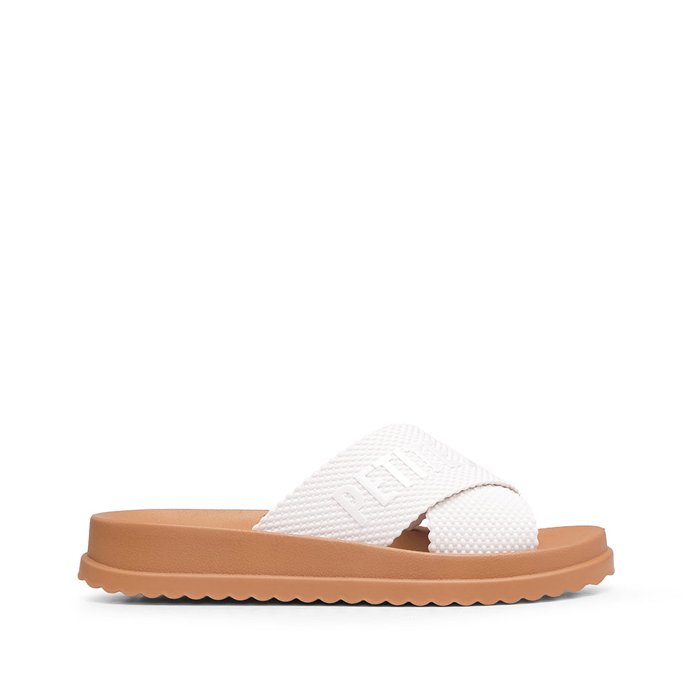 Chinelo Praia Mulher Branco Camel