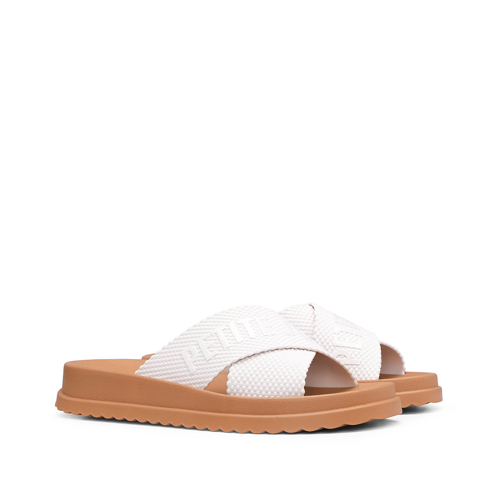 Chinelo Praia Mulher Branco Camel