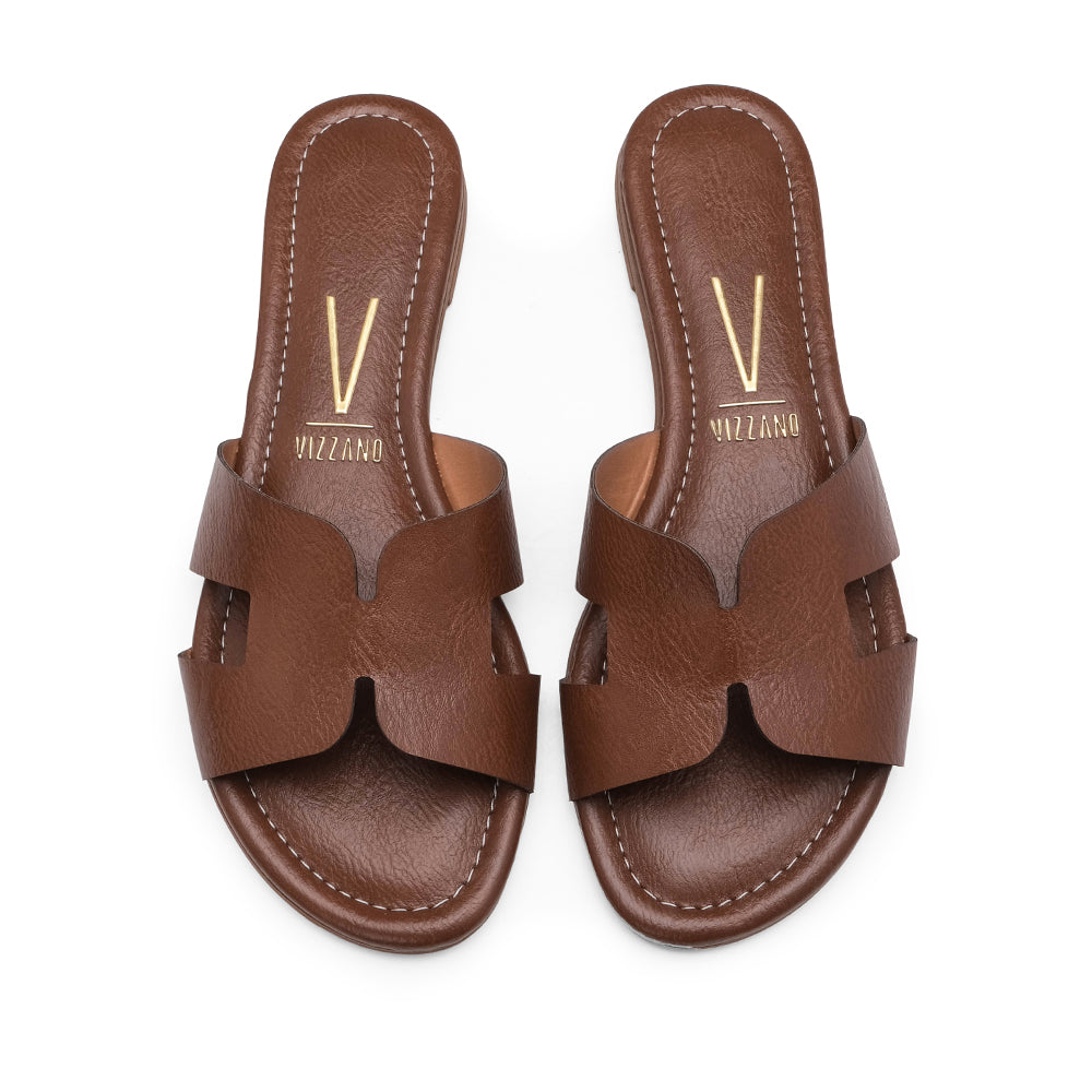 Chinelo Salto Raso Mulher Camel