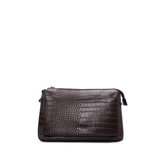 Mala Clutch Mulher Castanho