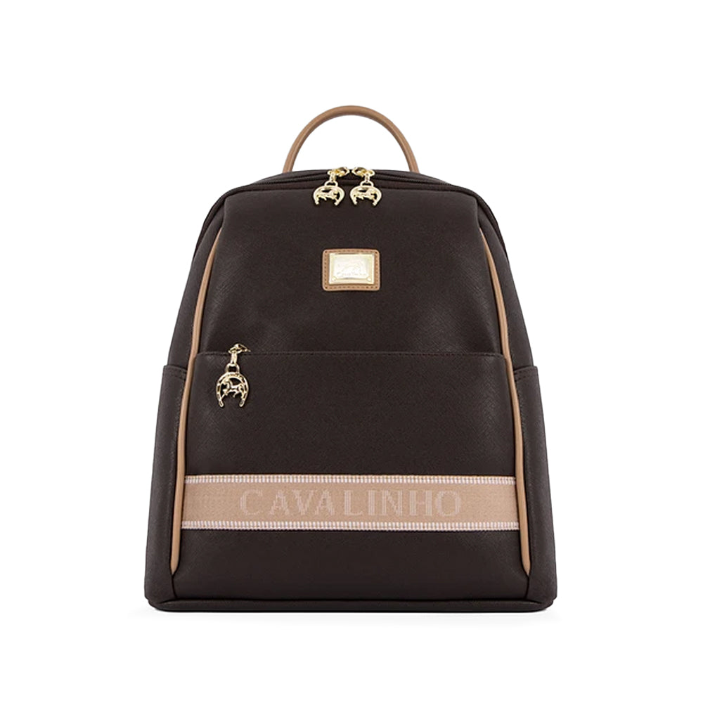 Mala Mochila Mulher Pele Castanho