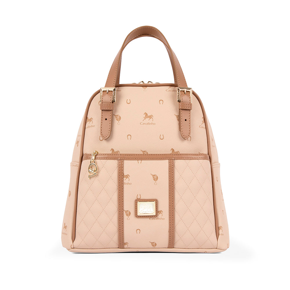 Mala Mochila Mulher Pele Bege