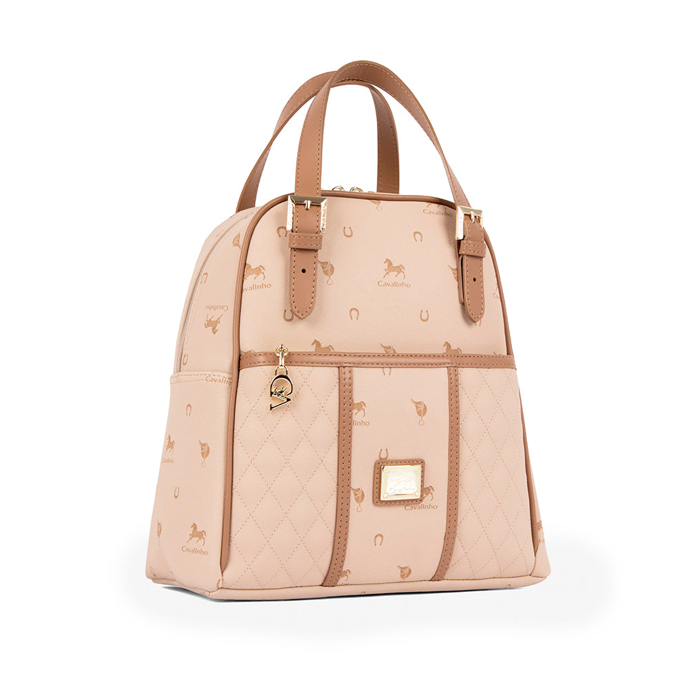 Mala Mochila Mulher Pele Bege