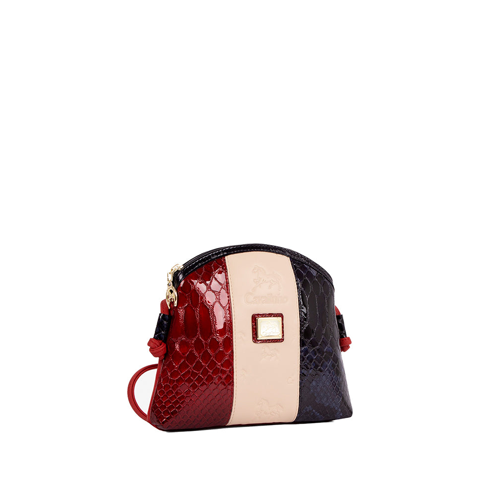 Mala Tiracolo Mulher Pele Azul E Vermelho