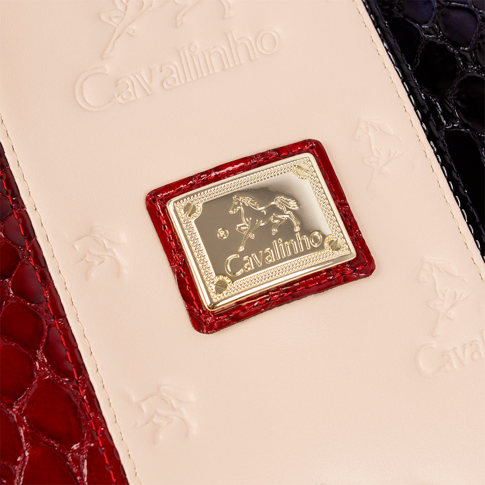 Mala Tiracolo Mulher Pele Azul E Vermelho