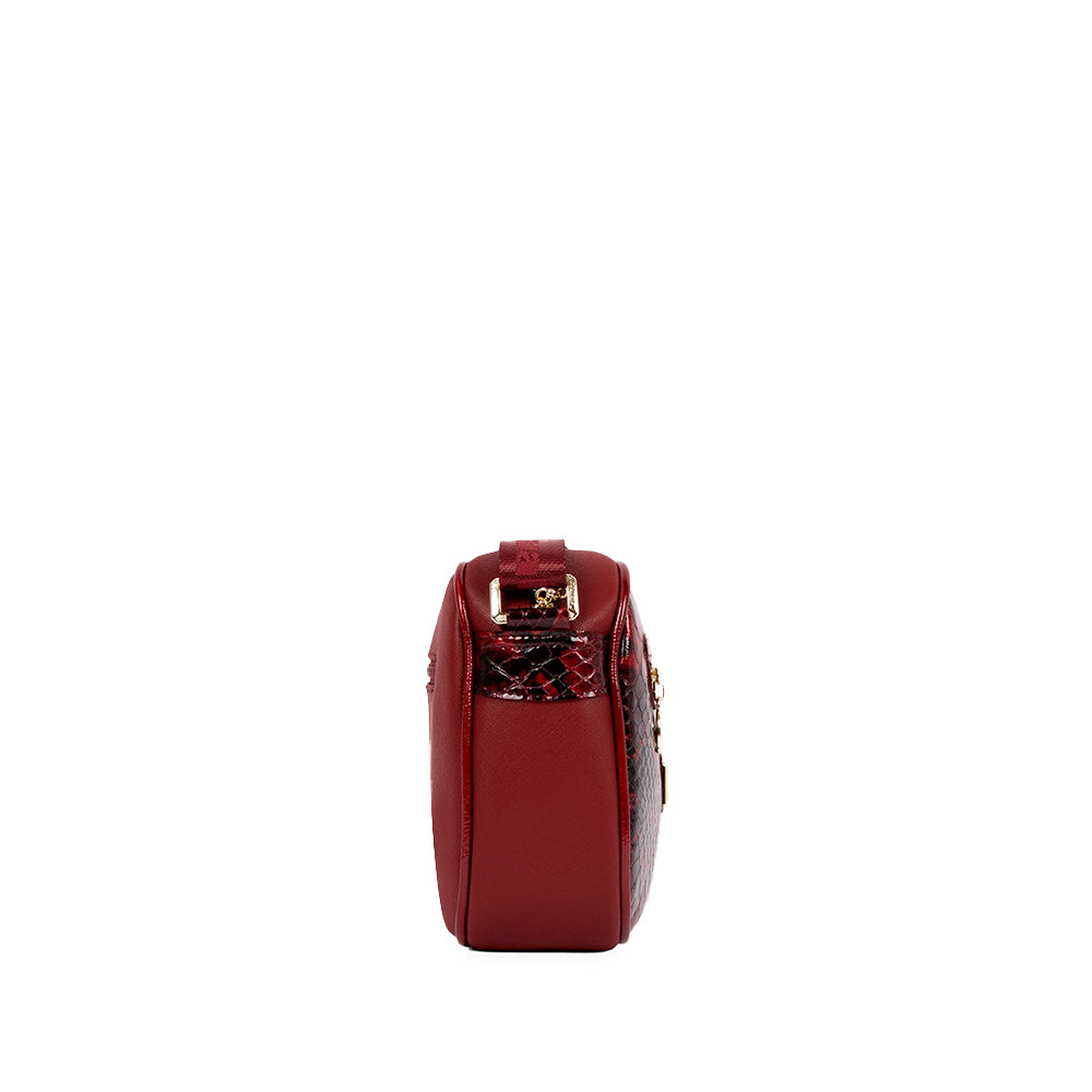Mala Tiracolo Mulher Pele Bordeaux