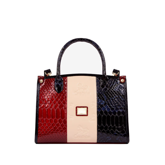 Mala de Mão Mulher Pele Azul E Vermelho