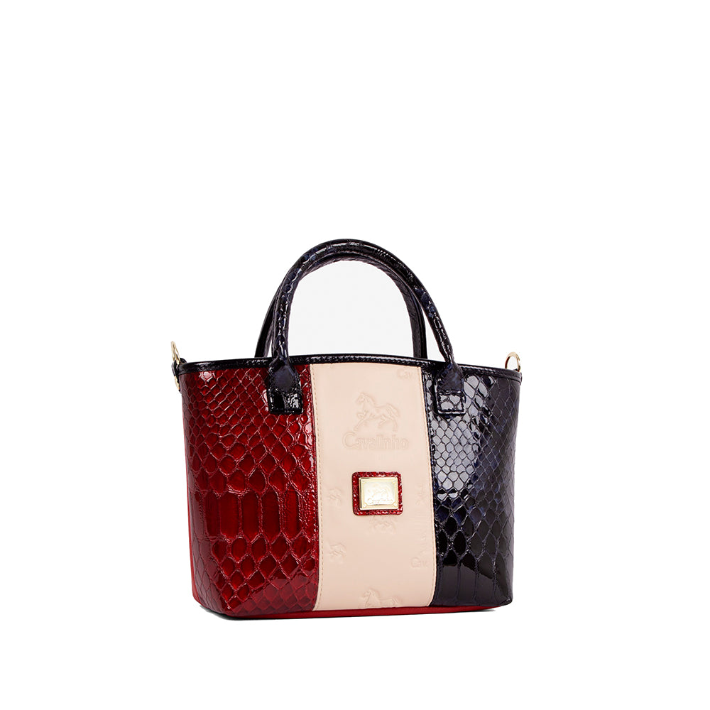 Mala de Mão Mulher Pele Azul E Vermelho